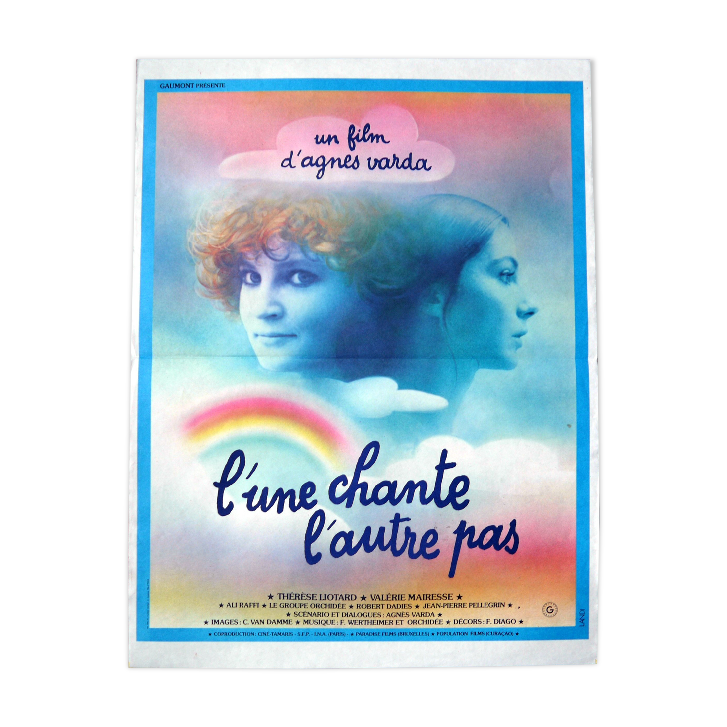 Original cinema poster "L'une chante l'autre pas" by Agnès Varda