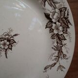 HB&Cie round ironstone dish, "eglantines" model