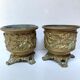 Pair of caches pots in brass repelled nineteenth century