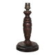 Wood lamp, wooden and vintage copper lamp base, table lamp.