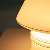 Vintage glass table lamp from the 70s, space age mushroom.