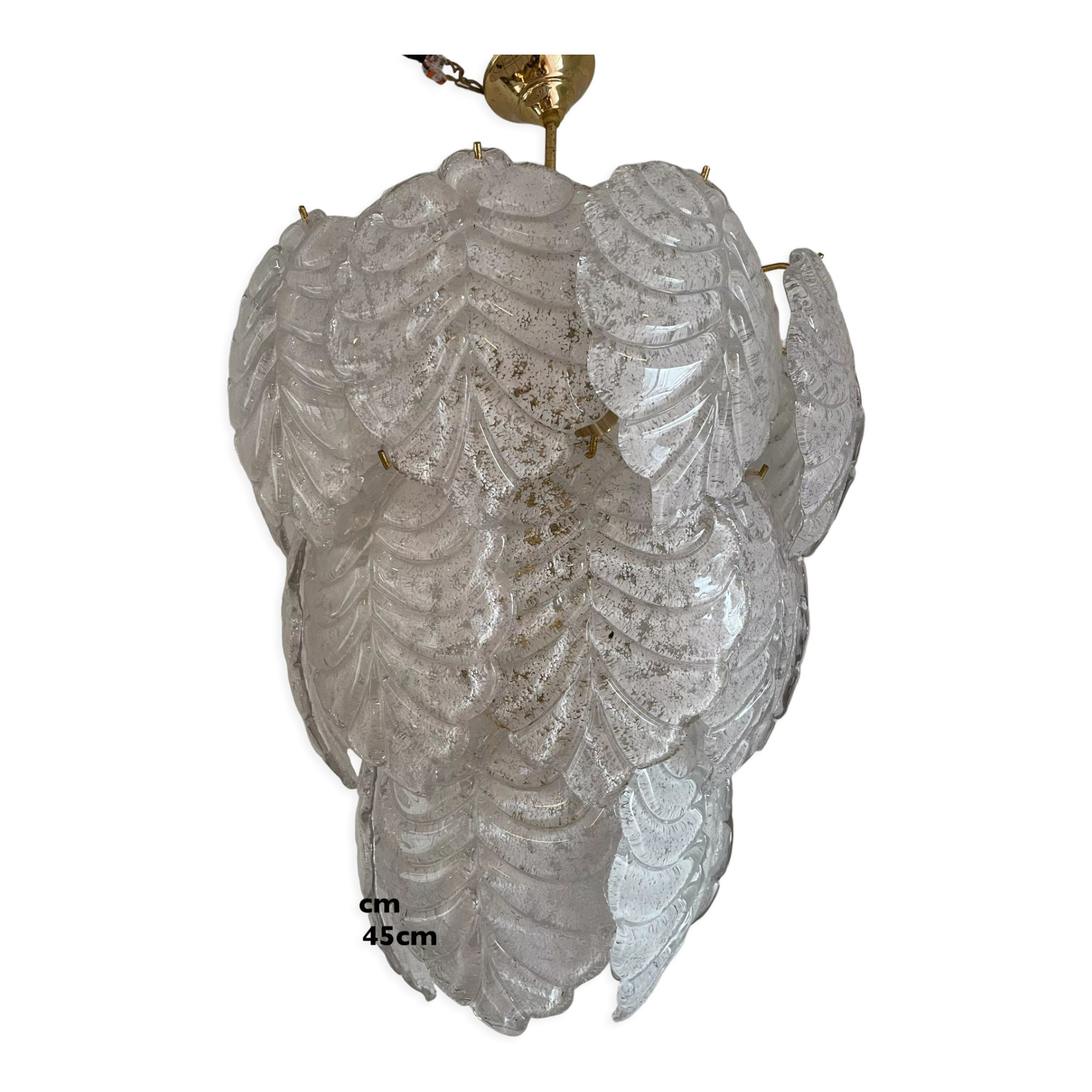 Murano leaf chandelier, 1970s