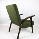 Olive Green Boucle Armchair design by Lejkowski – Leśniewski, 1970s