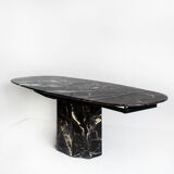 Vintage marble dining table with two extensions, Italy, 80's