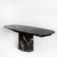Vintage marble dining table with two extensions, Italy, 80's