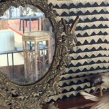 Psyche mirror in brass