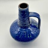 Blue ceramic vase by Carstens Tönnieshof, West German ceramics, mid 1970s