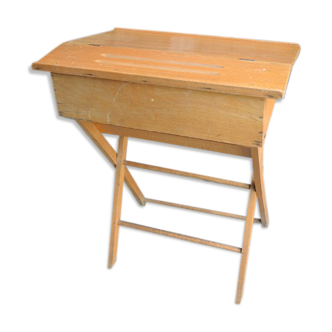 Former wooden school board with open tray