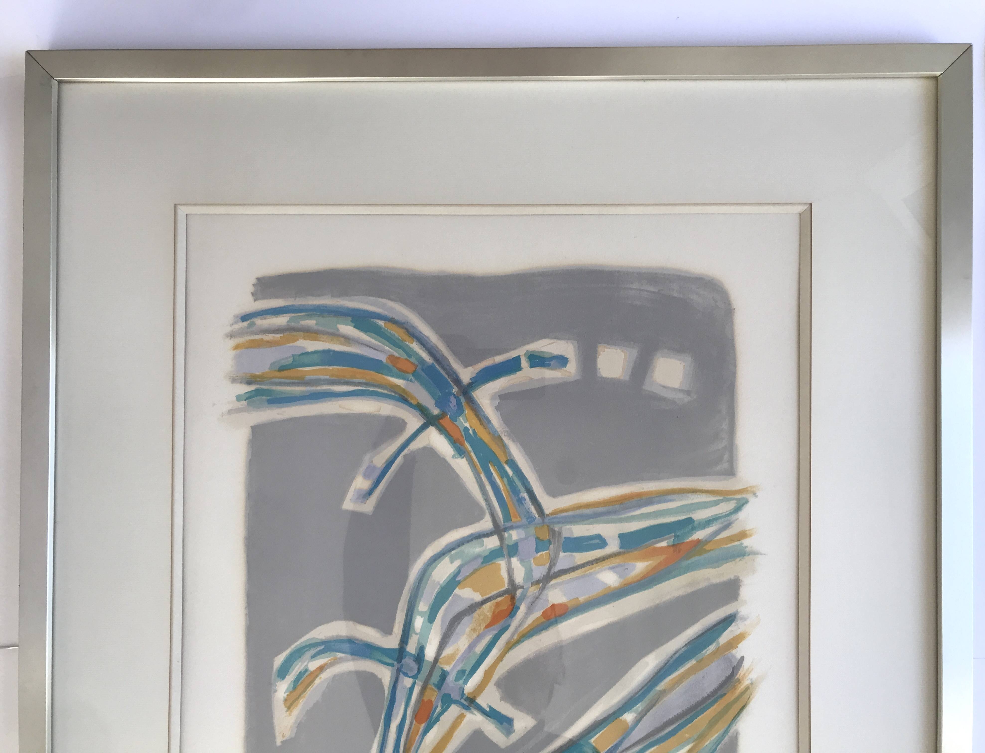 MANESSIER The Water and Purity, 1959. Original lithograph signed in pencil.