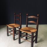 French Provincial Dining Chairs by Charles Dudouyt, France, 1940s, Set of 6