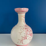 Italian pink and white pitcher vase