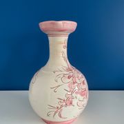 Vase pichet rose et blanc italy