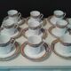 Service à café porcelaine fine art déco 21 pièces Limoges