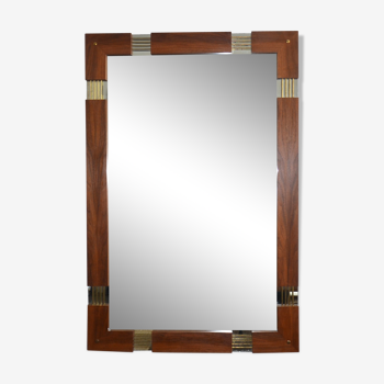 Mid 20th century wall mirror by Glass & Tra, Sweden 1960s - 120x80cm
