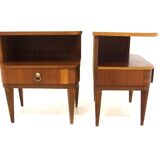 Set de 2 tables de chevet en acajou, Swedish Modern, Suède, 1940
