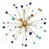 Contemporary Multicolor “Star” Murano Glass Sputnik Chandelier