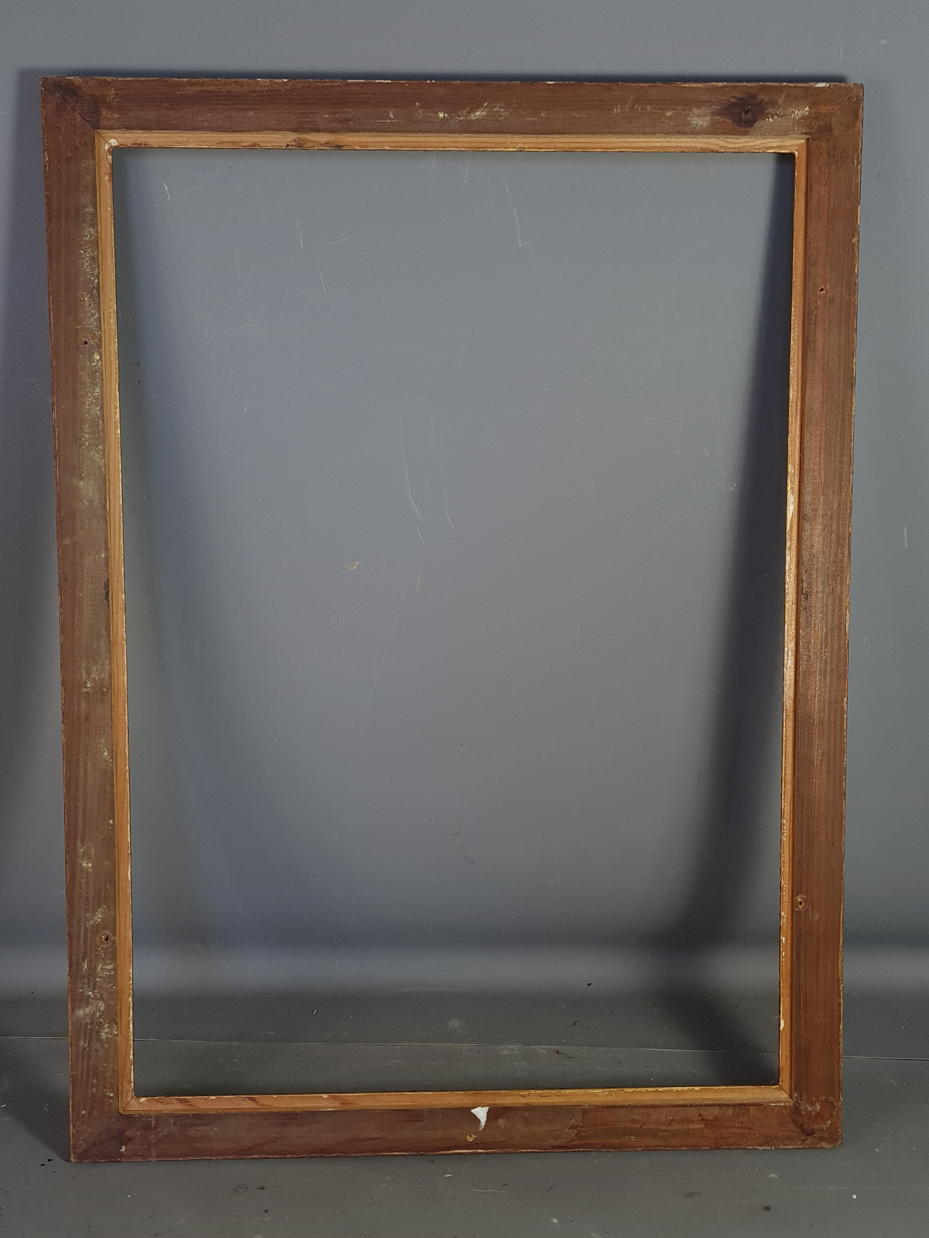 Old frame carved wood gilding original 72x53 foliage 65.5x46.4cm SB
