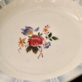 Vintage round serving platter from Sarreguemines - Claude model