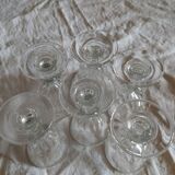 Set of 6 Louis Philippe wine glasses XIXth