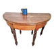 Half-moon table made of solid wood.