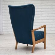 1970s, Danish armchair by Fritz Hansen, furniture wool, beech wood.