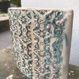 Vintage ceramic vase, decorated relief