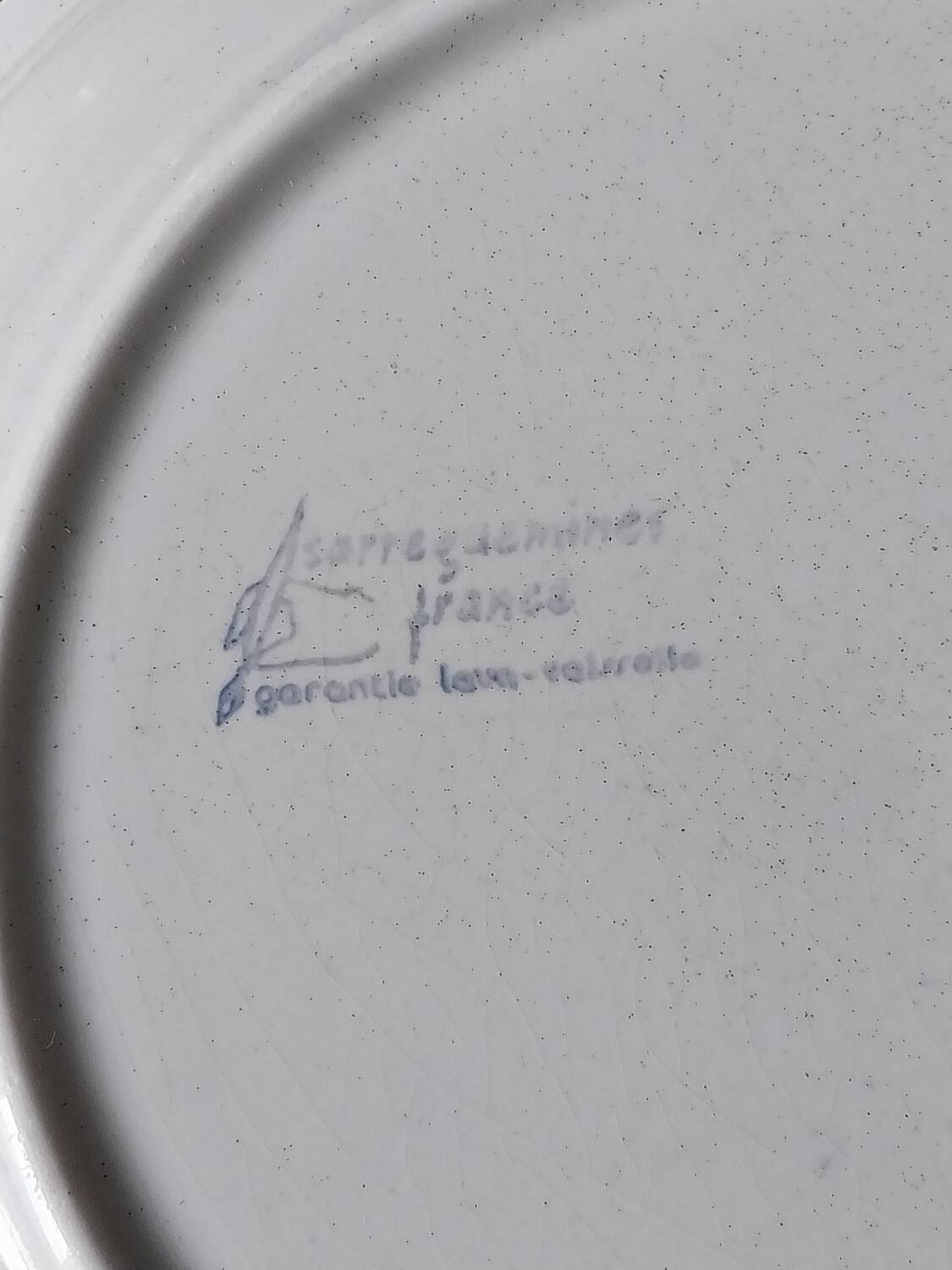 Stoneware plates Sarreguemines France