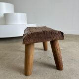 Stool in blond teak