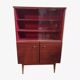 Mahogany veneer display cabinet 1960