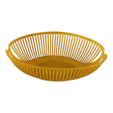 Vintage plastic orange yellow oval basket