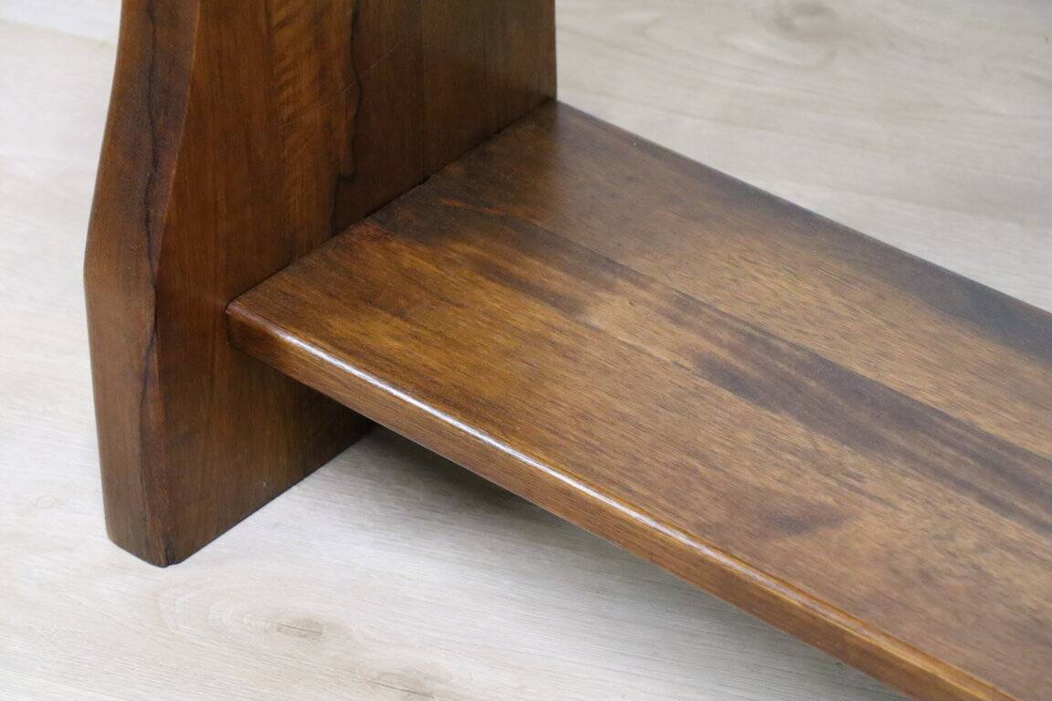 Vintage brutalist solid wood shelf - 1950