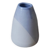 contemporary design enameled ceramic soliflore vase, handcrafted