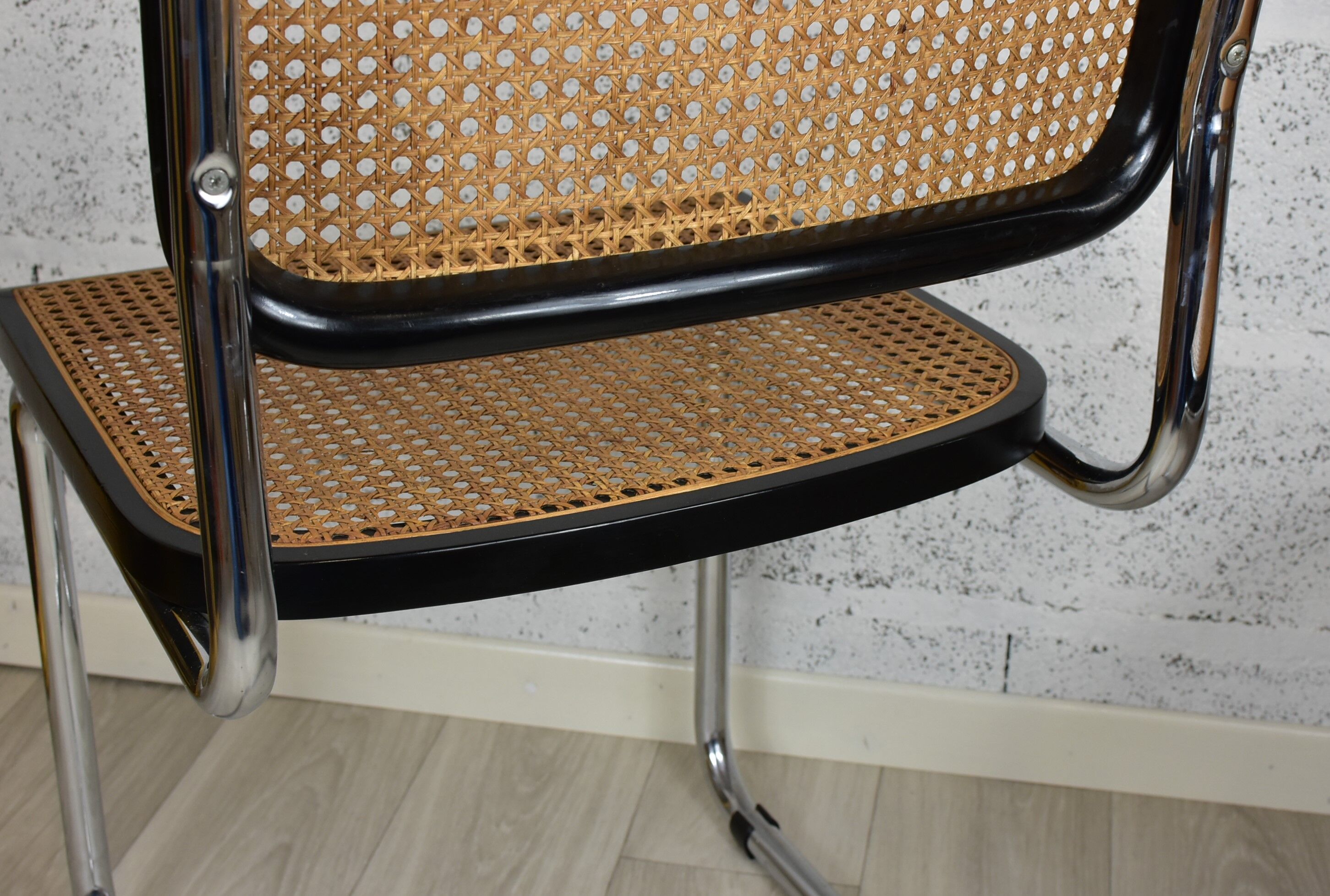 Pair of vintage chairs B32 Marcel Breuer, black