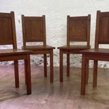 Set of 4 wooden chairs
