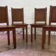 Set of 4 wooden chairs