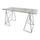 Glass trestle desk