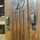 Two-piece Art Deco oak kitchen buffet from the 1930s