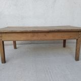 Farmhouse coffee table with solid wood drawer