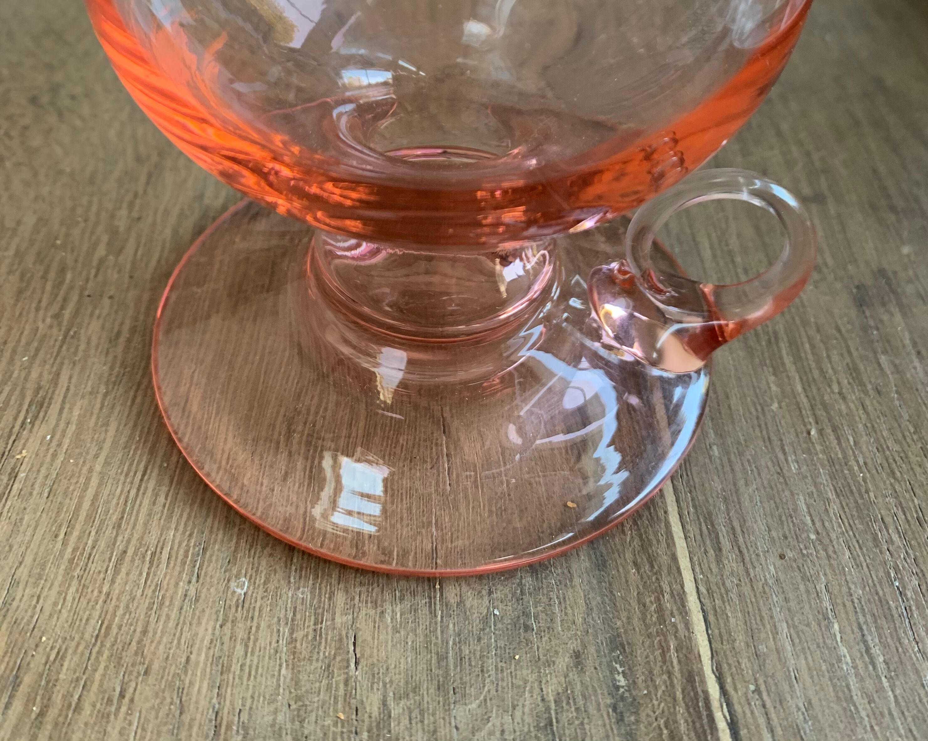 A good glass/or a pink glass lamp from the 1950s