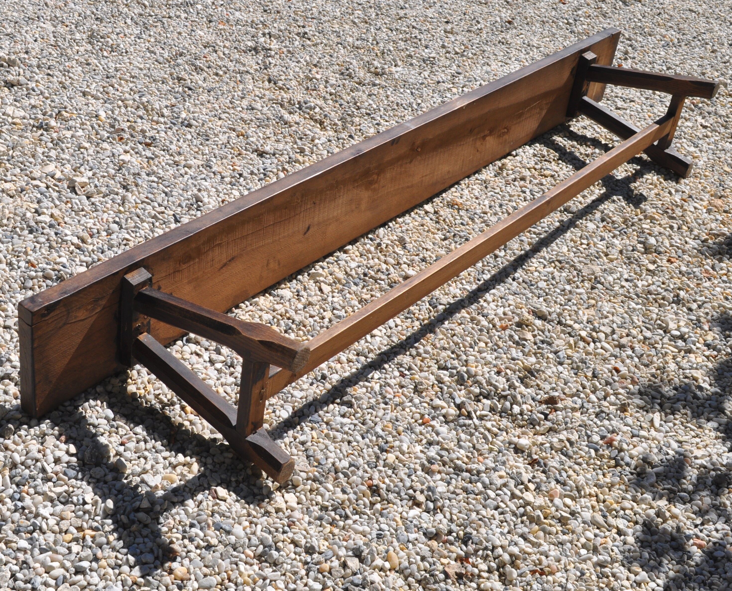 Rustic oak bench