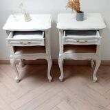Pair of antique bedside tables