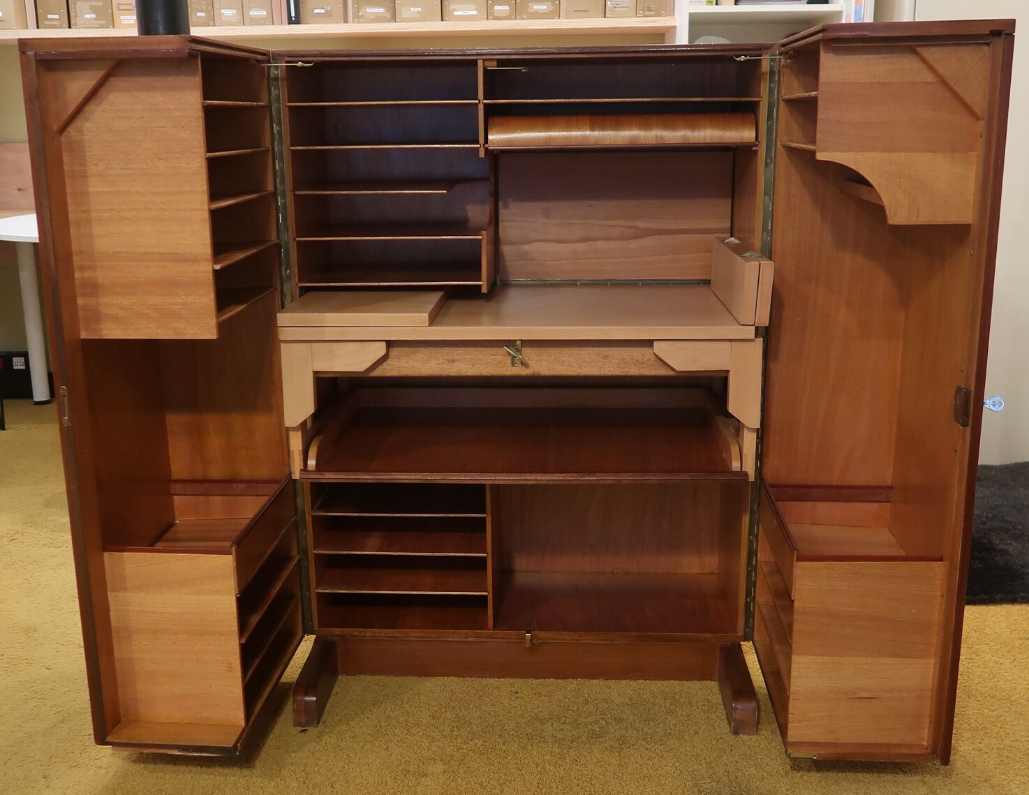 Office trunk Magic Box wood veneer design