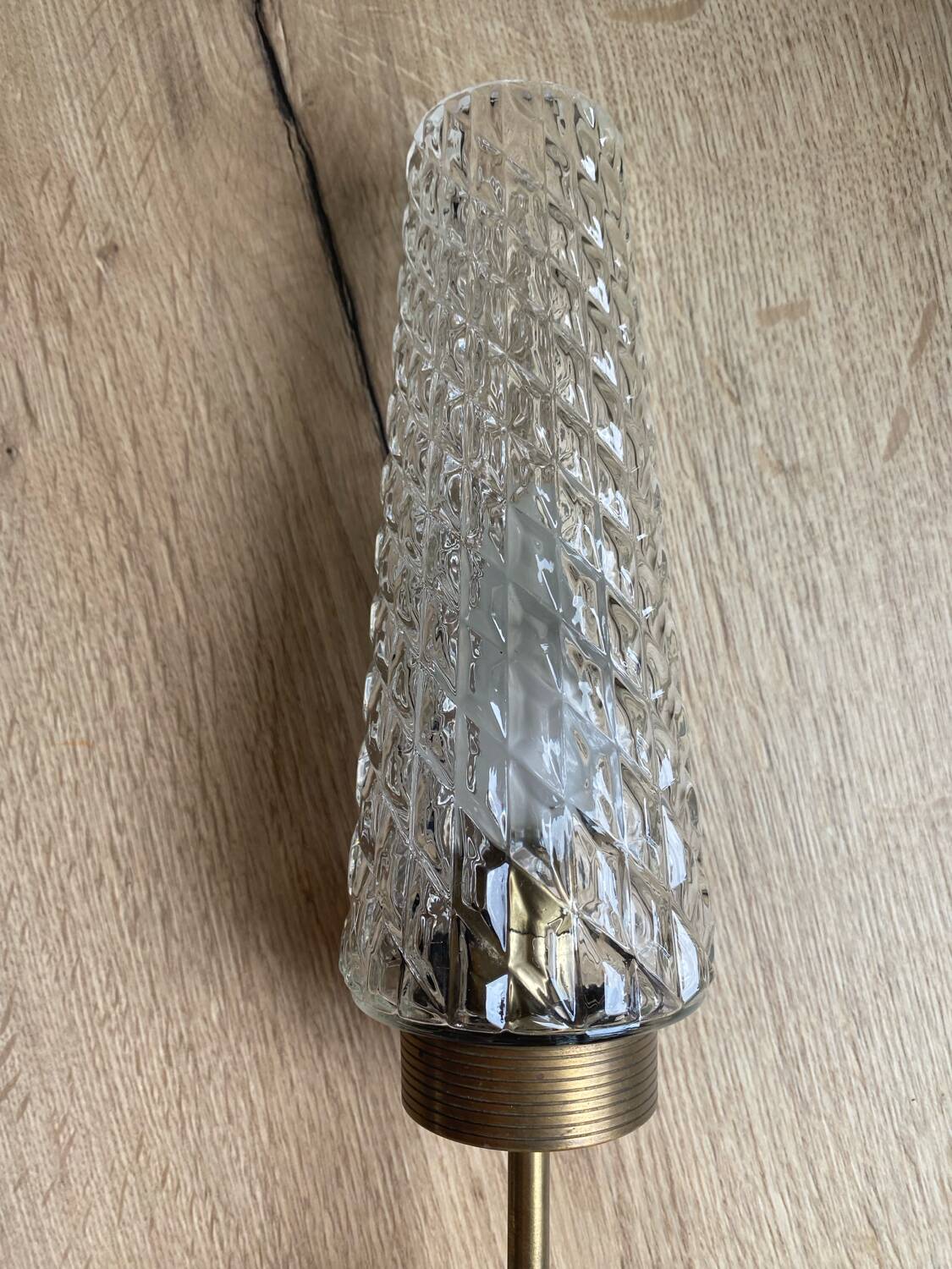 molded glass wall light