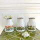 Vases en grès décor herbier