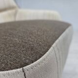 1970s, Danish design by Illum Wikkelsø, furniture wool fabric, oak wood.