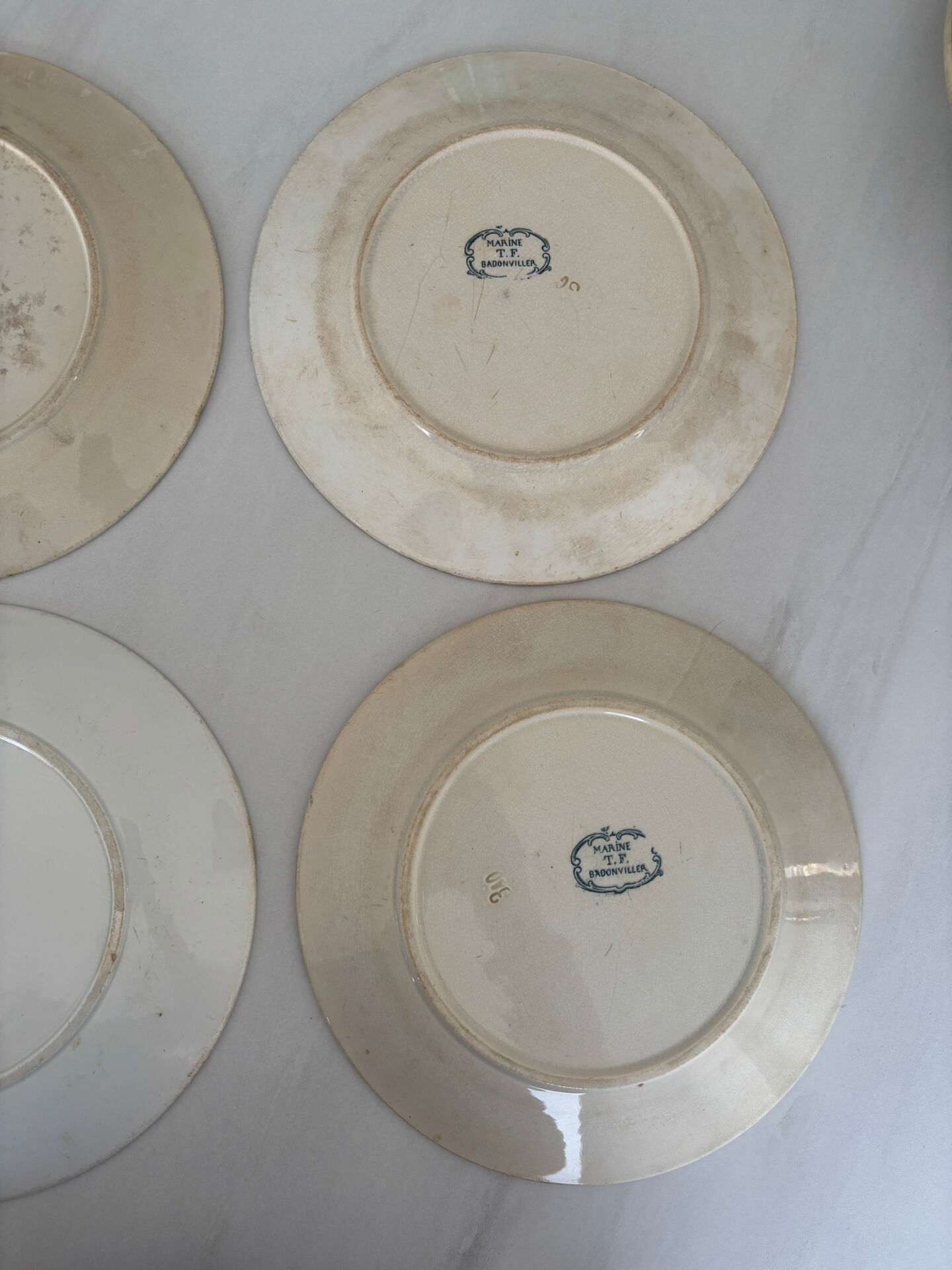 Iron Earth Plate Badonviller Marine • Romantic blue decor • Plate