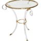 Lucite and gilded brass gueridon Hollywood Regency