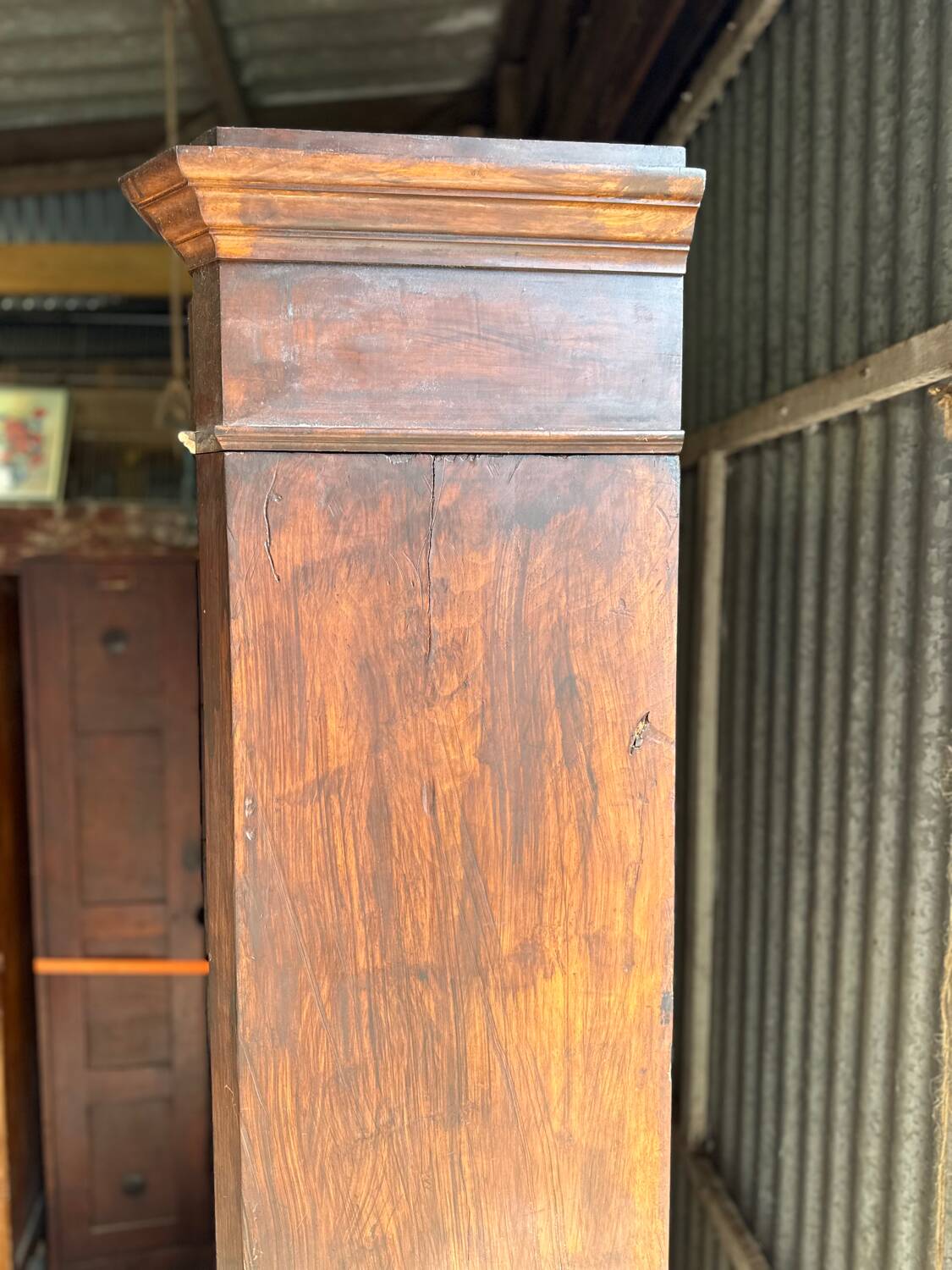Old solid wood hosiery cabinet