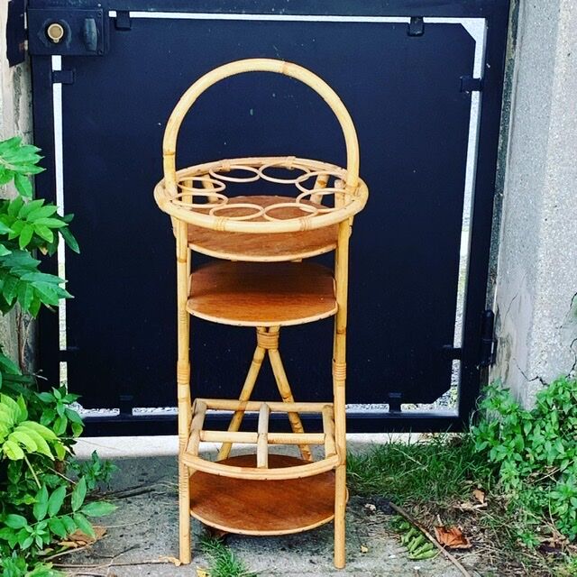 Bamboo bar, 3  compartments, 1960