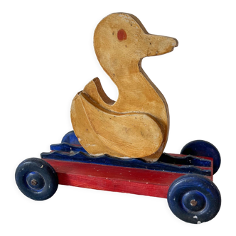 Pulling toy "duck" made of wood, 30s-40s